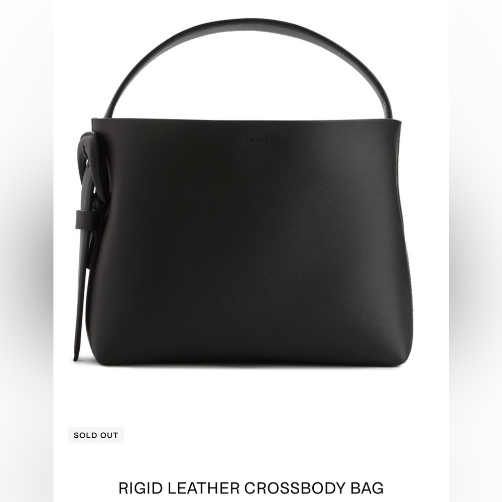 Arket Rigid Crossbody Tote Bag in Black